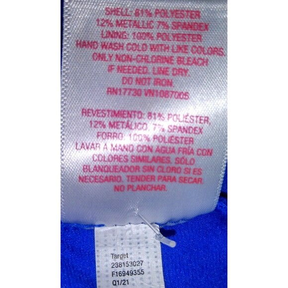 Xhilaration Women's Juniors' Swim Metallic Bralette Bikini Top, Blue Adjustable - Picture 10 of 16